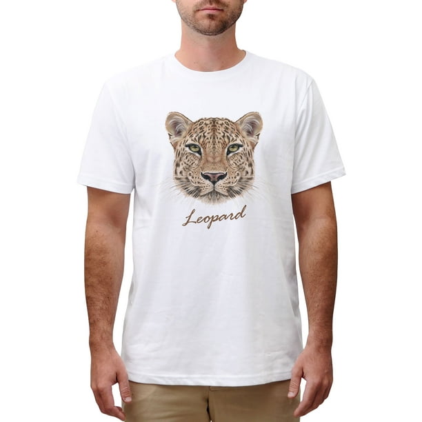 Animal Leopard Print Mens T Shirts Graphic Funny Body Print Short T-Shirt Unisex Pullover Blouse 